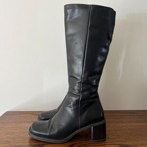 leather heeled boots